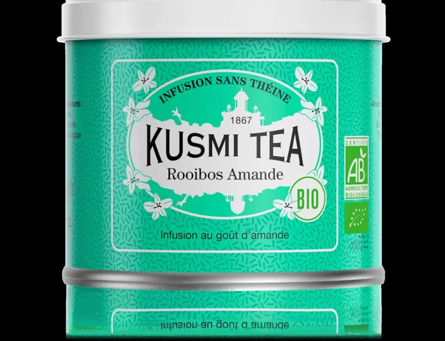 Caffeine-free | Organic Tea-Kusmi Tea Almond Rooibos (Organic herbal tea) 3.5 oz loose tea Tin